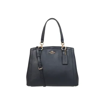 COACH Leather Horseshoe Bag, Shoulder Bag, Crossbody Bag, Handbag Large Size Women's Dark Blue