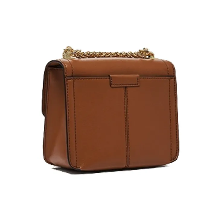 MICHAEL KORS Sonia Cow Leather Chain Bag, Crossbody Bag Trumpets Women's Leather Brown-1