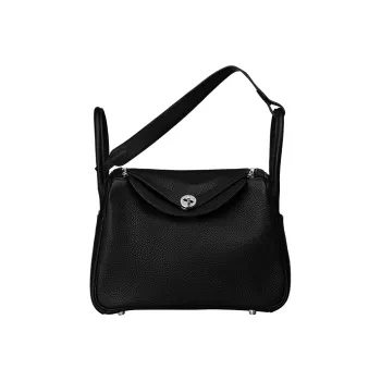 HERMES Lindy Clemence Bullock Leather Handbag, Shoulder Bag Women's