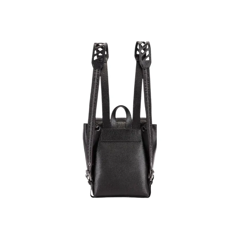 OFF WHITE Leather Handbag Backpack Regular Women's Black-2