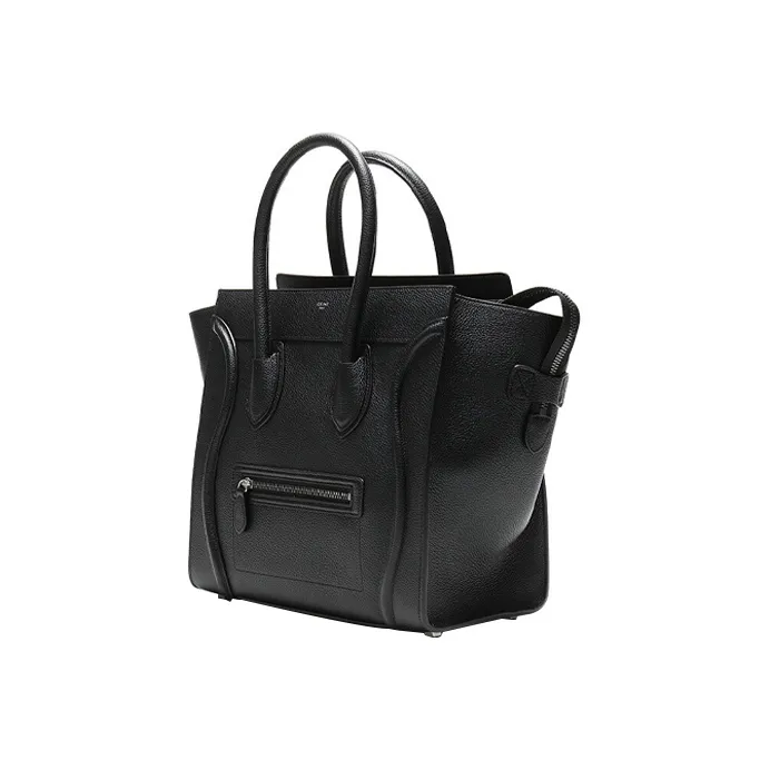 CELINE Luggage Cow Leather Smile Bag Handbag Mini Women's Black-1