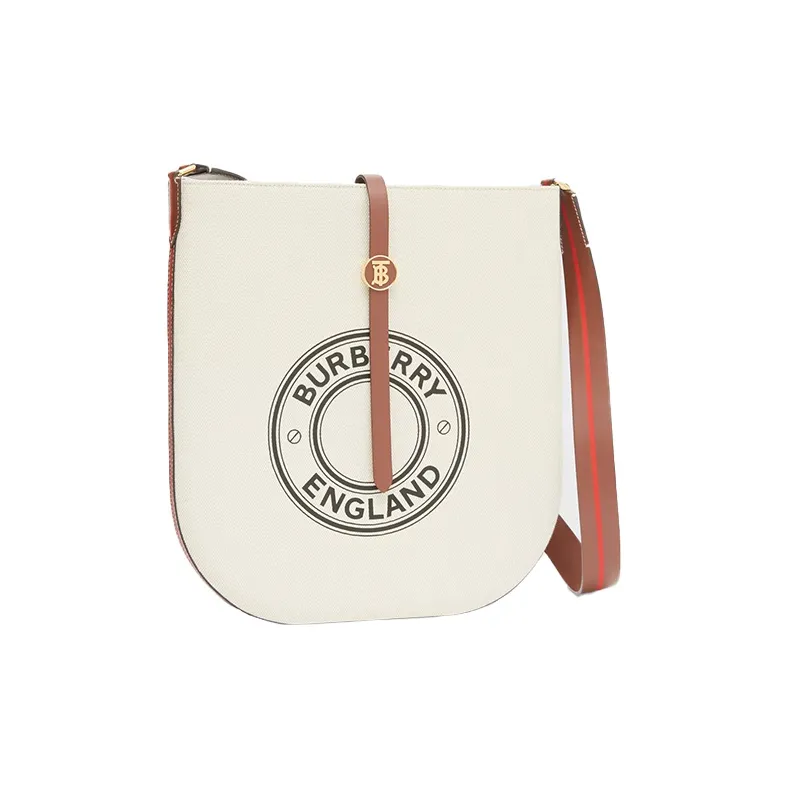 Burberry Canvas And Leather Anne Shoulder Bag Women's Natural-2