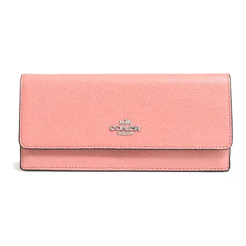 COACH Soft Wallet Leather Wallet Women's Peach Pink