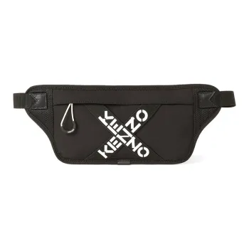 KENZO Nylon Fabric Crossbody Bag, Sling Bag, Fanny Pack Regular Unisex Black