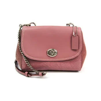COACH Faye Cow Leather Shoulder Bag, Crossbody Bag Trumpets Women's Rouge Red