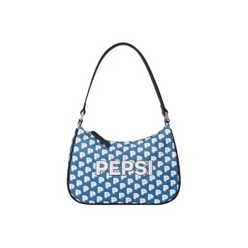 Pepsi Cotton Shoulder Bag, Handbag Large Size Women's Marine Blue