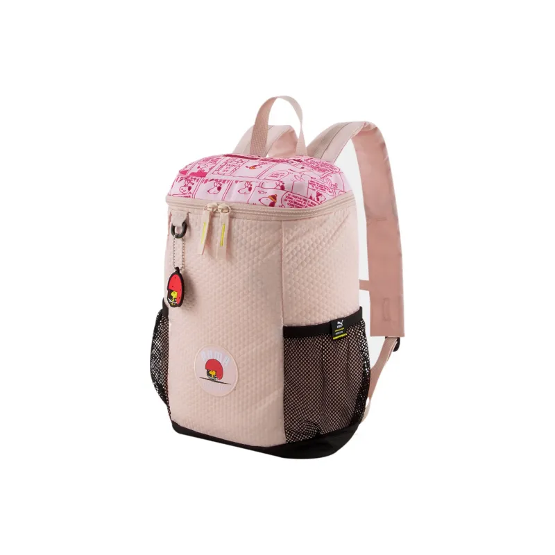 PUMA PEANUTS Collaboration Fabric Backpack Small Size Women's Light Pink-1