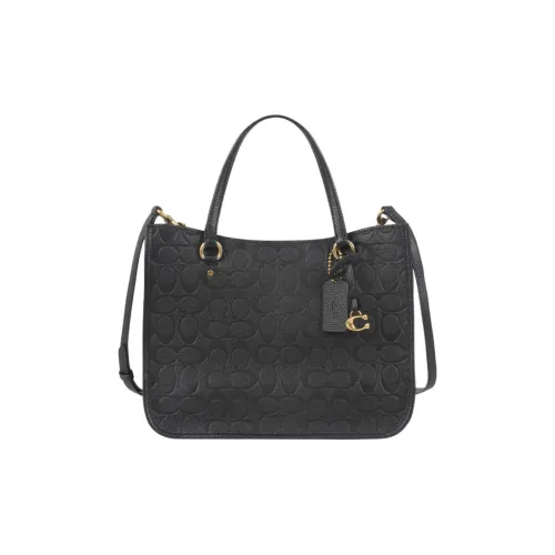 COACH Tyler Cow Leather Tote Bag Shoulder Bag Crossbody Bag Large Size Women's Black