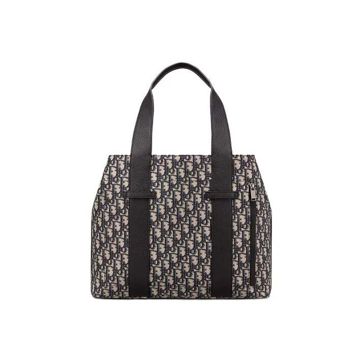 DIOR Nylon Shoulder Bag Crossbody Bag Handbags Medium Size Men's Black Beige-2
