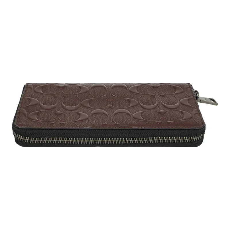 COACH Accordion Wallet PVC Wallet Men's Brown-3