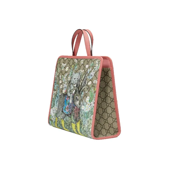 GUCCI Yuko Higuchi Collaboration Canvas With Leather Canvas With Leather Handbag, Kids' Bag Kids' Multicolor-3