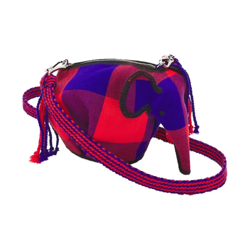 LOEWE Fabric Handheld Shoulder Bag Crossbody Bag Regular Women's Red Blue Multicolor-1