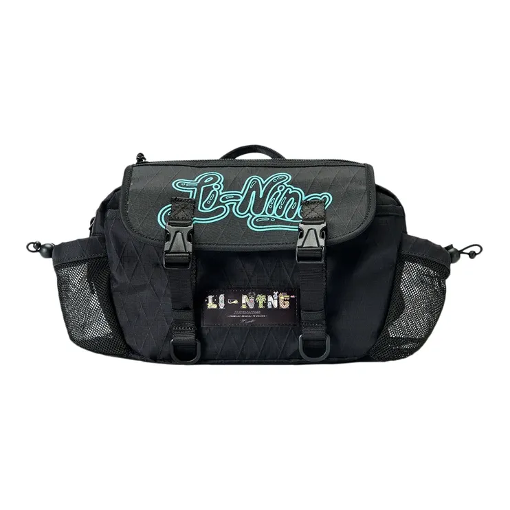 LiNing Steven Harrington Collaboration Fabric Crossbody Bag Regular Unisex Black-0