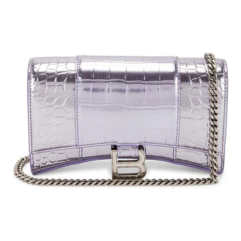 Balenciaga Calfskin Crossbody Bag, Shoulder Bag Women's Light Purple-0