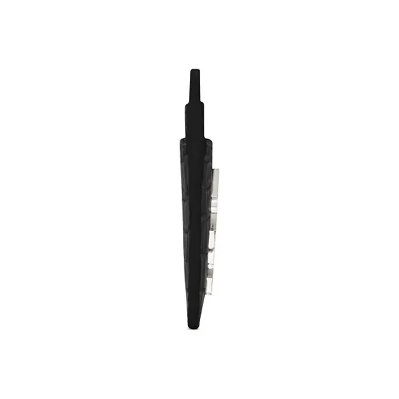 SAINT LAURENT CASSANDRE Crocodile Pattern Shiny Calfskin Card Holder Women's Black-2