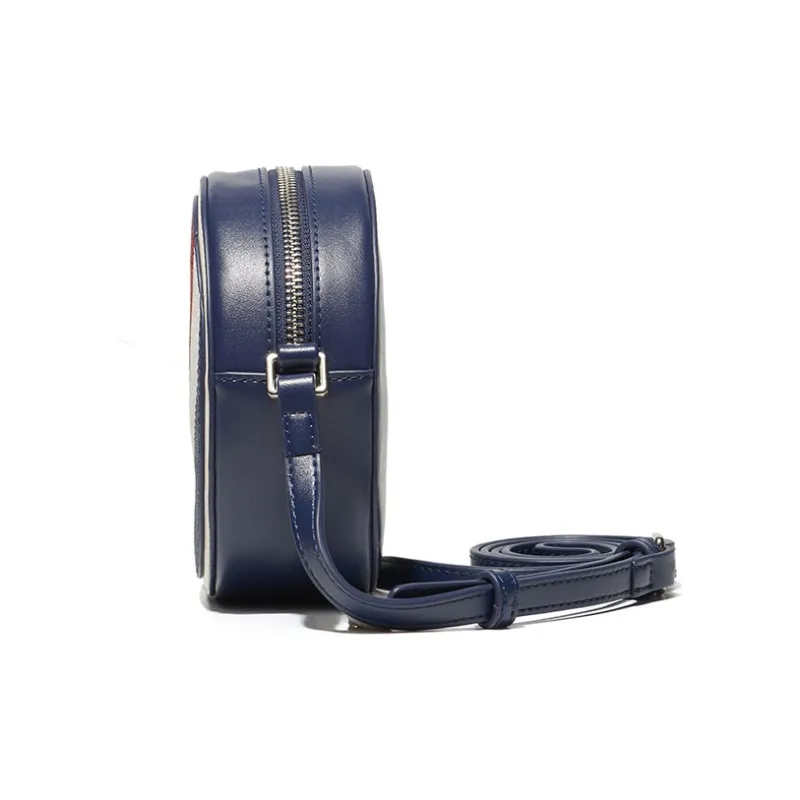 Pepsi PU Small Round Crossbody Bag Unisex Deep Sea Blue-8