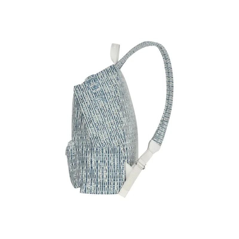 GIVENCHY Fabric Cow Leather Patchwork Backpack Men's Denim Blue-1