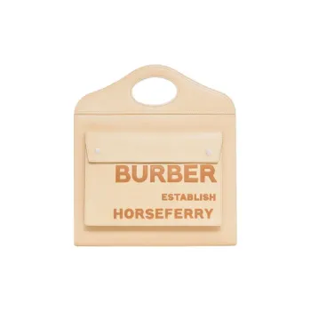 Burberry Medium Leather Horseferry Pocket Bag Neutral