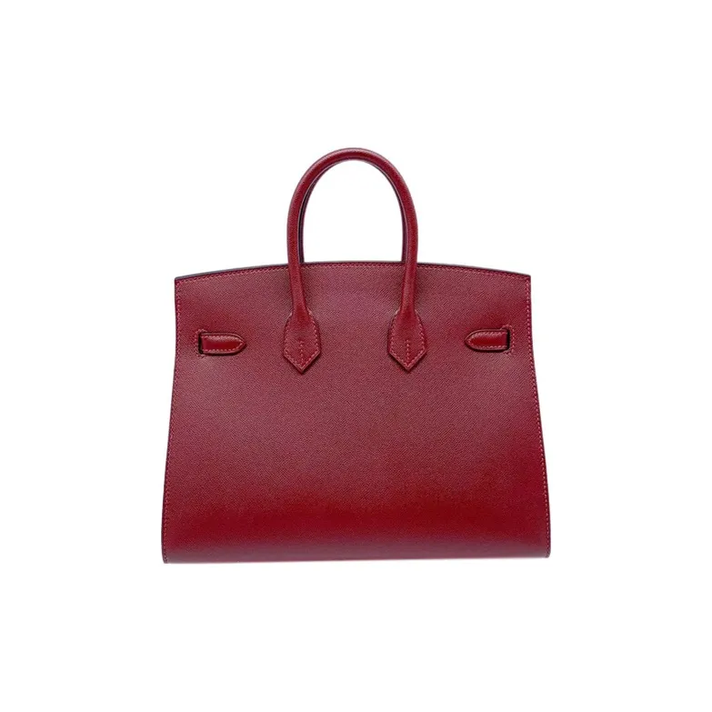 HERMES Birkin Madame Leather Handbag Women's Hermes Red-3