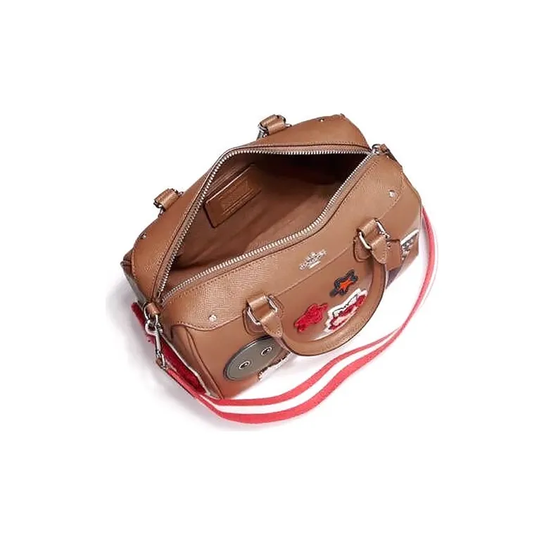 COACH Disney Bennett Leather Handbag Medium Size Women's Brown-2