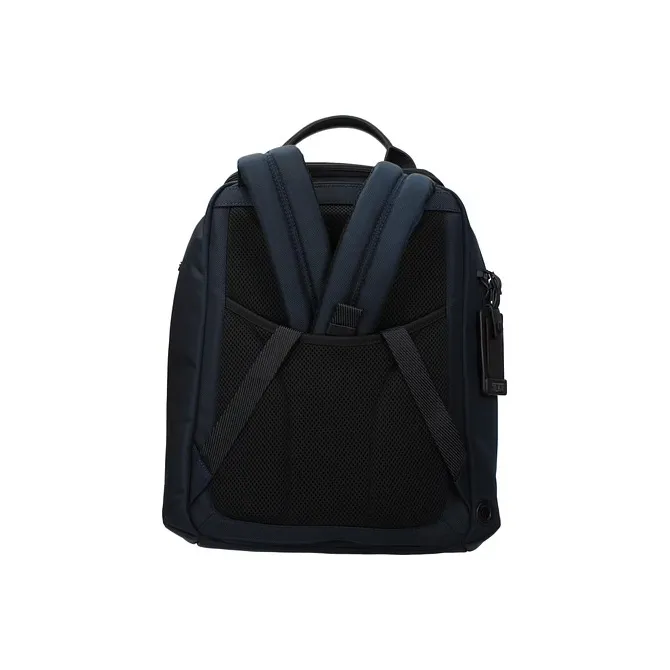 TUMI Leather Backpack Unisex Blue-2