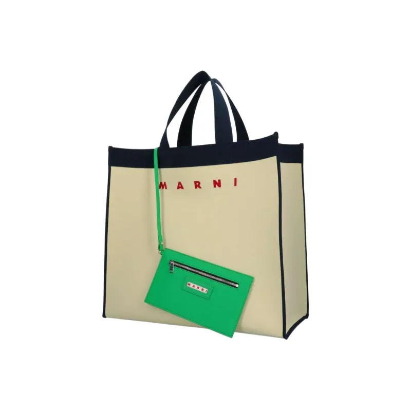 MARNI Logo Print Tote Bag-1
