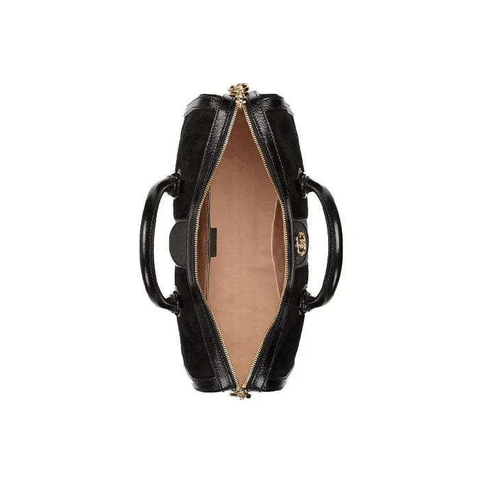 GUCCI Ophidia Patent Leather Binding Shoulder Bag Crossbody Bag Handbag Medium Size Women's Black-5