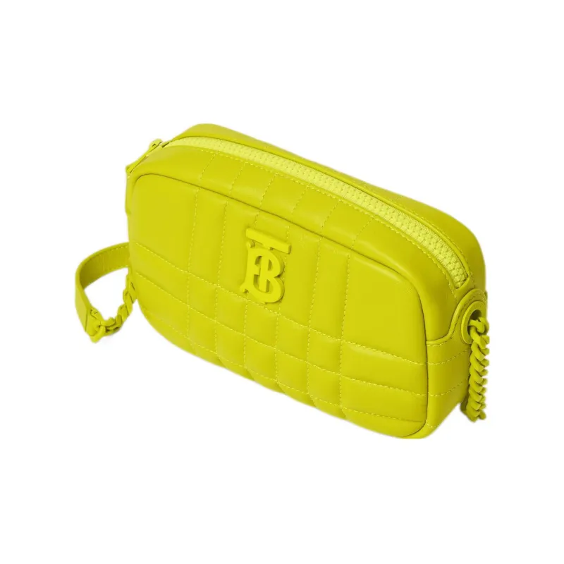 Burberry Lola Bag Quilting Lambskin Camera Bag Storage Bag Crossbody Bag Shoulder Bag Women's Bright Yellow-2