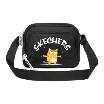 Skechers Fabric Shoulder Bag Crossbody Bag Regular Unisex Pitch Black