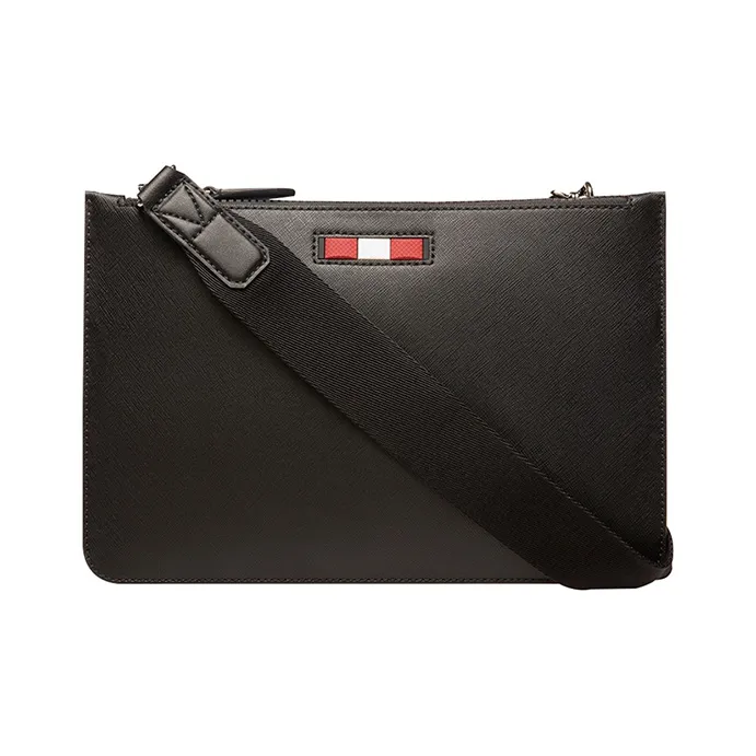 BALLY Cow Leather Small Square Camera Bag, Shoulder Bag, Crossbody Bag Regular Men's Black-2