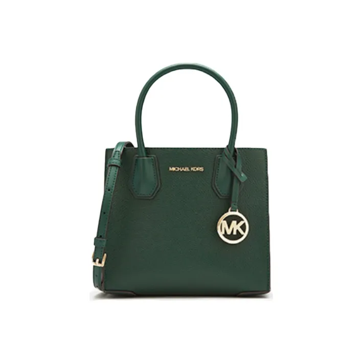 MICHAEL KORS Mercer Leather Trunk Bag, Handbag, Shoulder Bag, Crossbody Bag Trumpets Women's Jasper-0