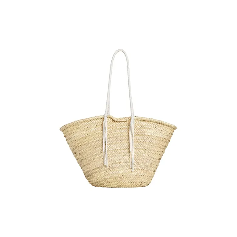 CELINE Raffia Shoulder Bag Basket Bag Regular Women's Light Umber-2