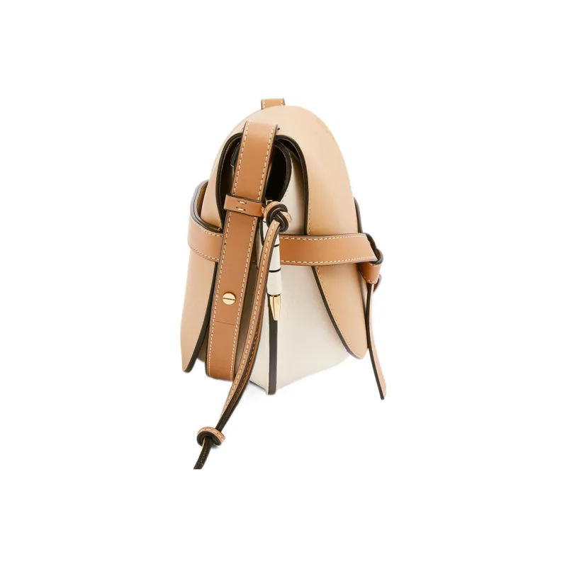 LOEWE Gate Cow Leather Crossbody Bag, Shoulder Bag Small Size Women's Brown-3