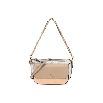 MICHAEL KORS Jet Set Charm Artificial Leather Crossbody Bag, Shoulder Bag Women's Cantaloupe White