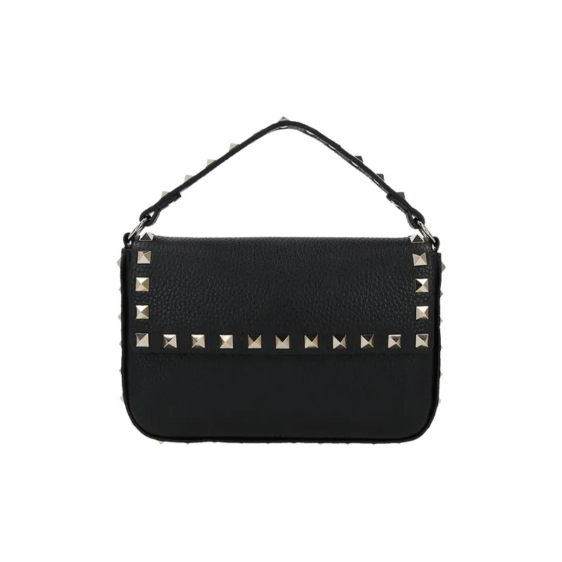 Valentino Cow Leather Handbag Women's Black-0