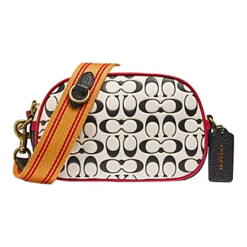 COACH Camera Leather Camera Bag Shoulder Bag Crossbody Bag Small Size Women's White