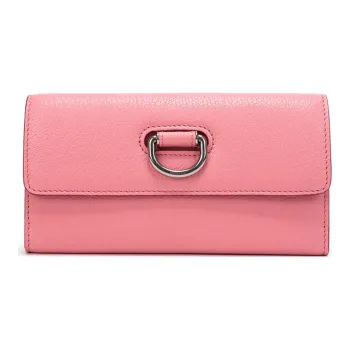 Burberry Leather Wallet Women's Bright Coral Pink