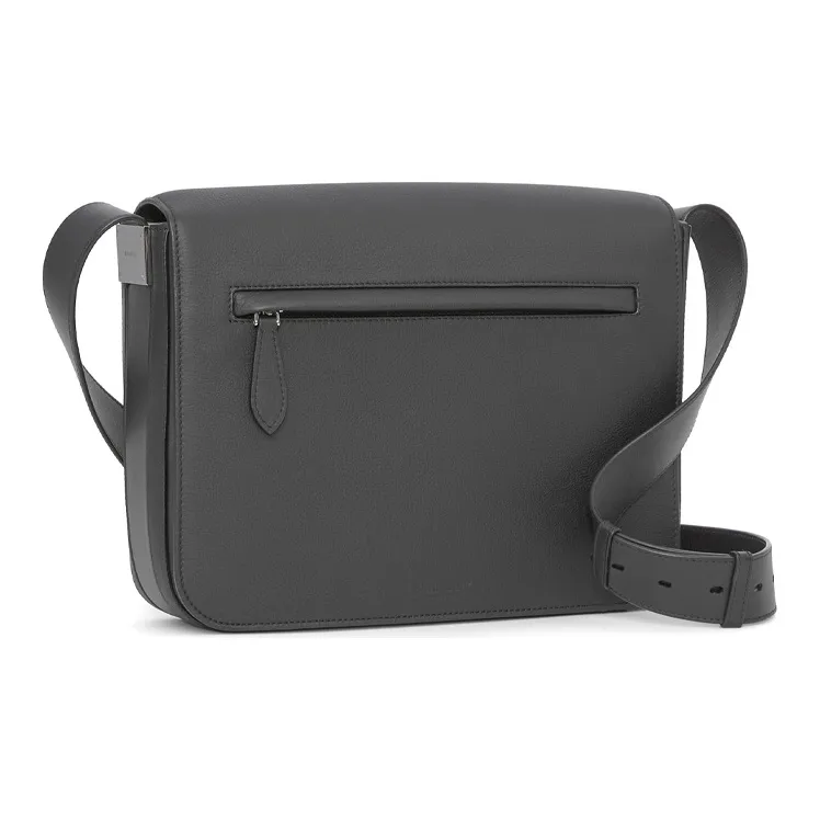 Burberry Leather Messenger Bag Shoulder Bag Men's Black-1