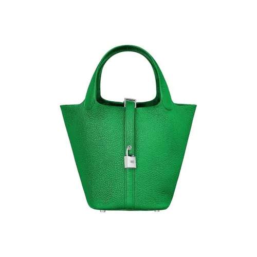 Zaino Hermes in tela e pelle arancione e rossa
