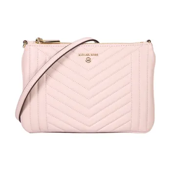 MICHAEL KORS Jet Set Charm Leather Shoulder Bag Crossbody Bag Medium Size Women's Pink