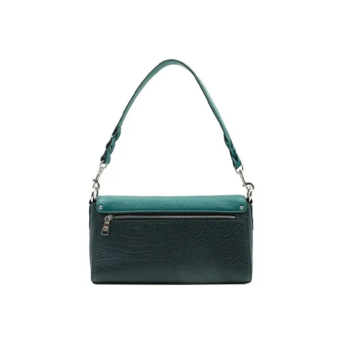 COACH Leather Shoulder Bag, Portable Crossbody Bag Women's Lake Blue & Multicolor-3