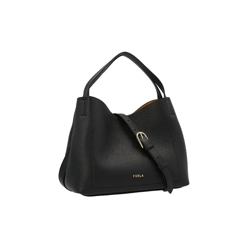 Furla Leather Shoulder Bag Women's Black-1