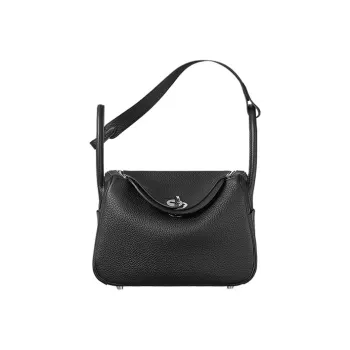 HERMES Lindy Clemence Cow Leather Handbag, Shoulder Bag Women's