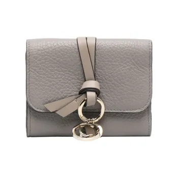 Chloe Calfskin Wallet Women's Gray