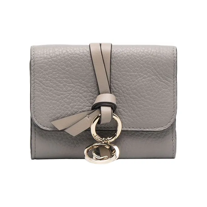 Chloe Calfskin Wallet Women's Gray-0