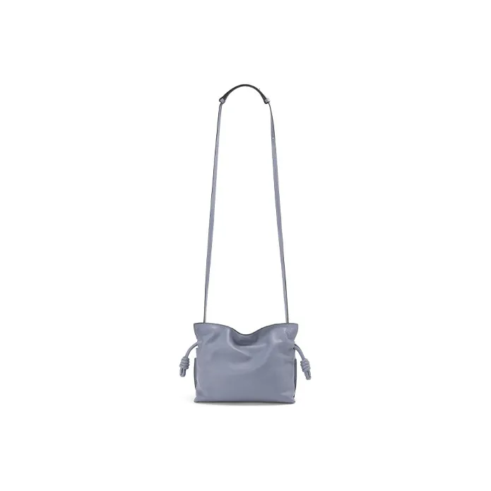 LOEWE Flamenco Napa Calf Leather Clutches Shoulder Bag Crossbody Bag Mini Women's Atlantic Blue-4