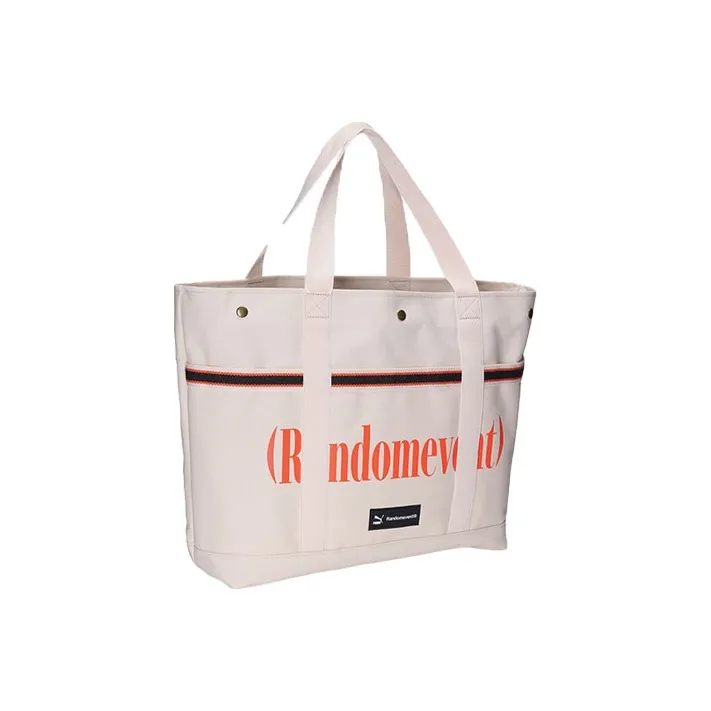 PUMA Randomevent Collaboration Fabric Tote Bag, Shopping Bag, Tote Handbag Regular Unisex White-1