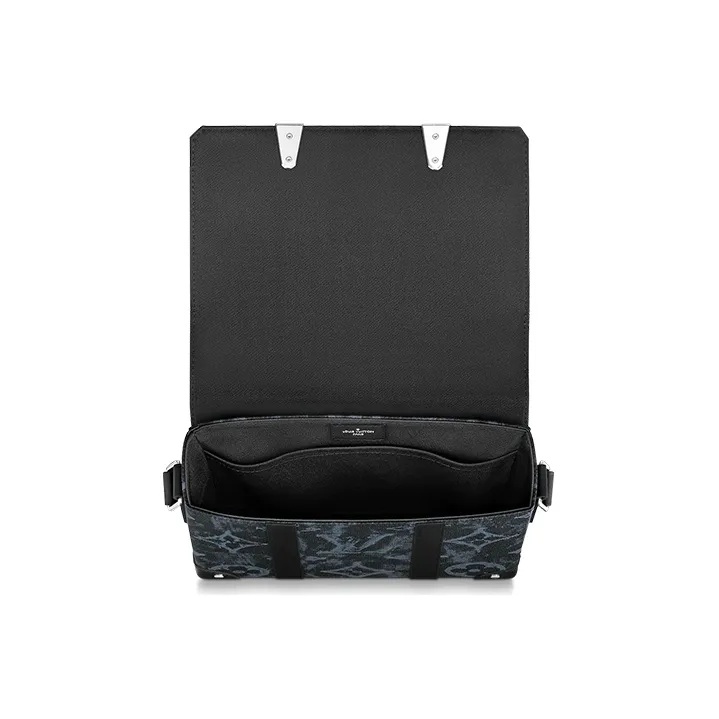 LOUIS VUITTON Monogram Pastel Noir Canvas Trunk Messenger-3
