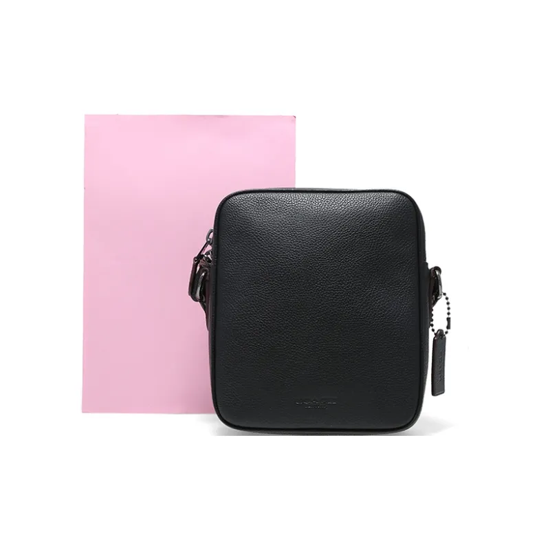COACH Metropolitan Leather Messenger Bag Crossbody Bag Shoulder Bag Small Size Men's Black-4