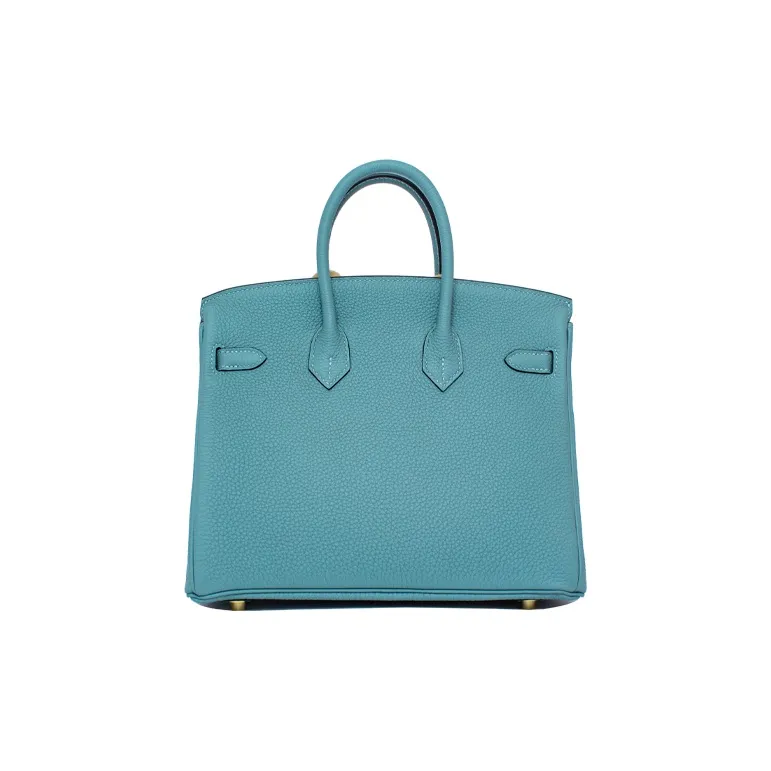 HERMES Birkin TOGO Leather Cow Leather Birkin Bag Regular Women's Celestial Blue-1